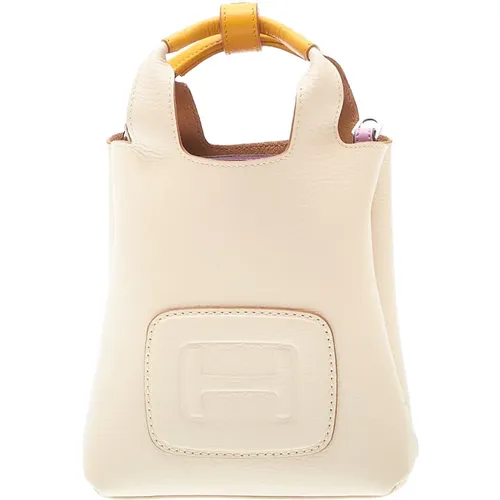 Mini Yellow Shopping Bag , female, Sizes: ONE SIZE - Hogan - Modalova