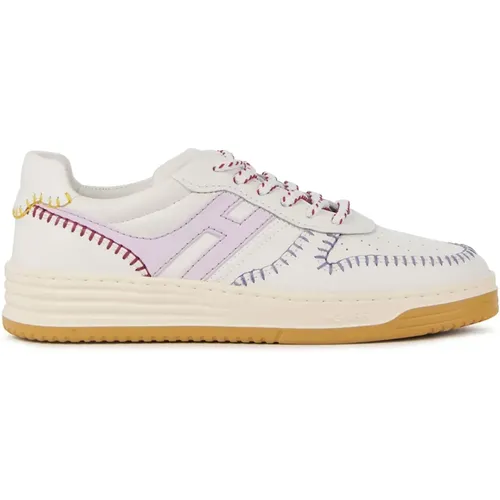 Colorful Detail Low-Top Sneakers , female, Sizes: 3 1/2 UK, 5 UK, 5 1/2 UK, 6 UK, 4 UK, 3 UK, 4 1/2 UK, 2 UK - Hogan - Modalova