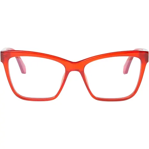 Schmetterlingsrahmen Brille , Damen, Größe: 55 MM - Off White - Modalova