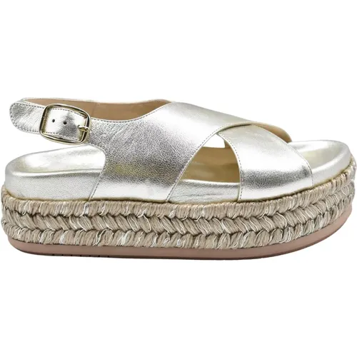 Metallic Keilsandalen Champagne , Damen, Größe: 38 EU - Paloma Barceló - Modalova