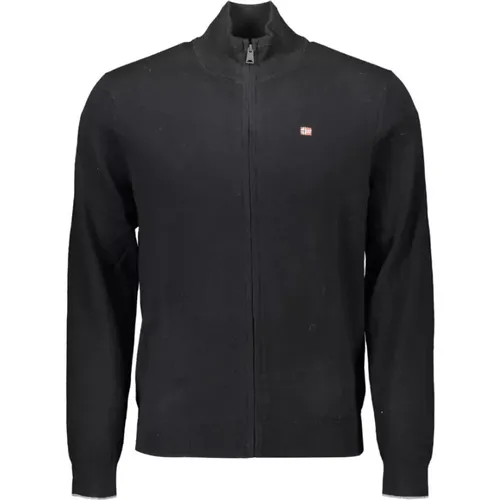 Wool Shirt with Long Sleeves and Zip , male, Sizes: S - Napapijri - Modalova