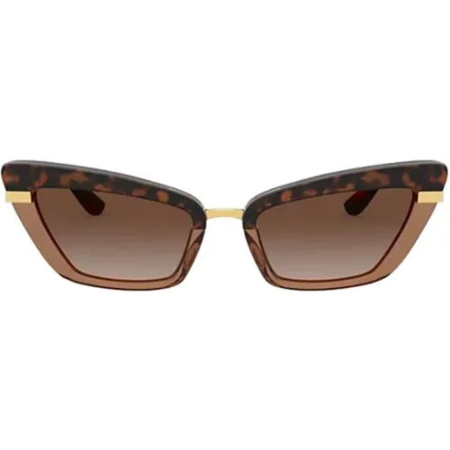 Cat-Eye Sunglasses with Degraded Lenses , female, Sizes: 54 MM - Dolce & Gabbana - Modalova