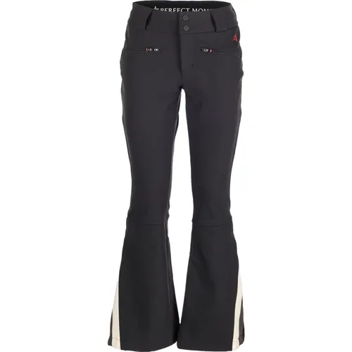 Ski Pants with White Stripe and Zipper , female, Sizes: S - Perfect Moment - Modalova