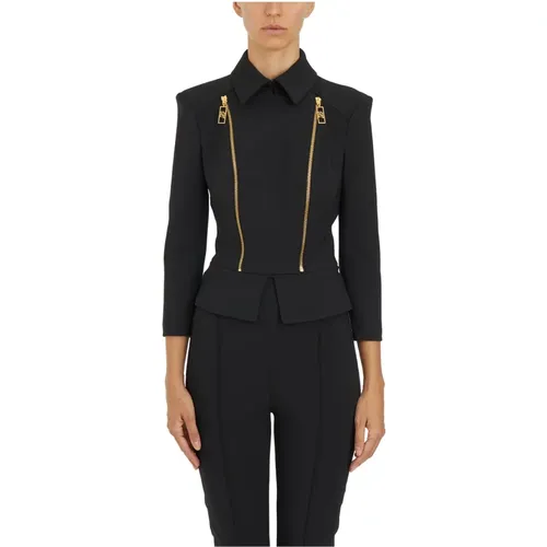 Stretch-Crepe-Jacke - Elisabetta Franchi - Modalova