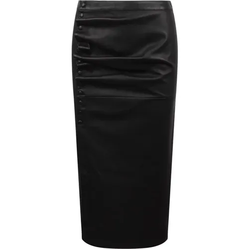 Ruffle Skirt with Gathered and Draped Detail , female, Sizes: L - Paco Rabanne - Modalova