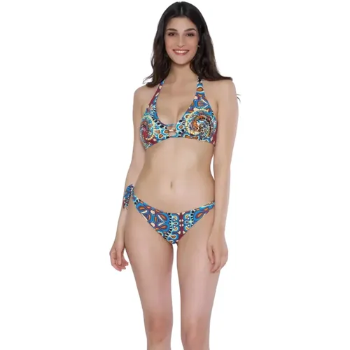 Bikini mit Strass und Nieten , Damen, Größe: XL - Miss Bikini - Modalova
