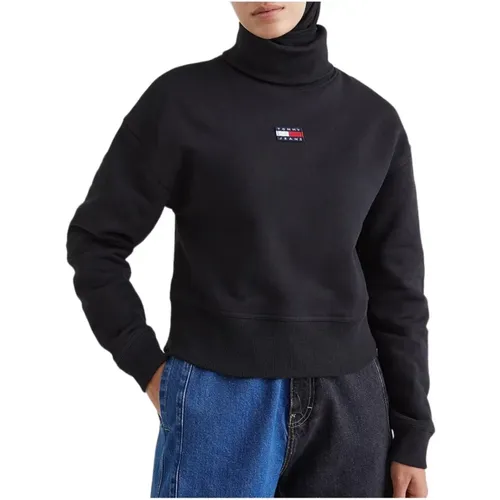 Turtleneck TJW Bxy Crop Tommy Jeans , female, Sizes: XS, M, S - Tommy Hilfiger - Modalova