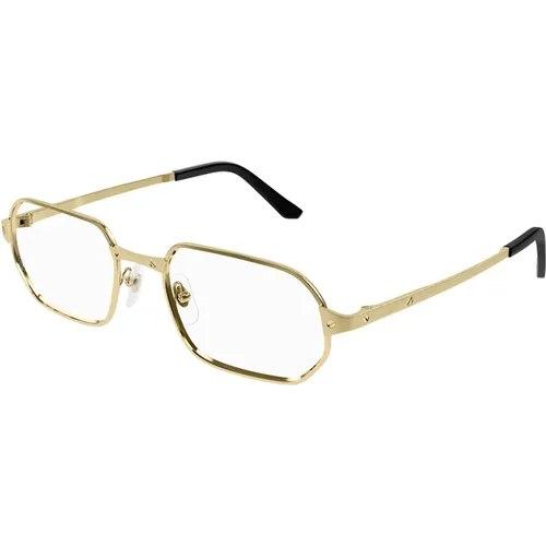 Classic Rectangular Eyeglasses with Iconic Santos Design , male, Sizes: 55 MM - Cartier - Modalova