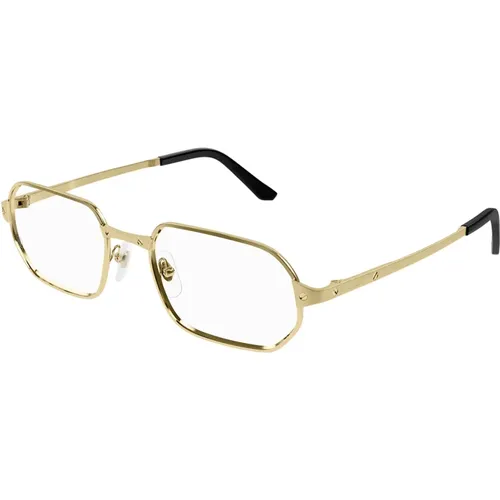 Classic Rectangular Eyeglasses with Iconic Santos Design , male, Sizes: 56 MM - Cartier - Modalova