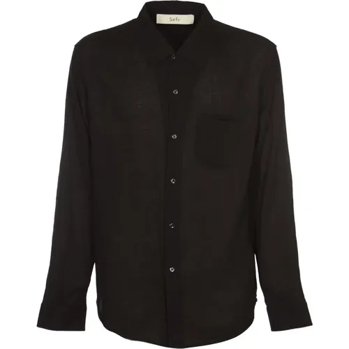 Black Light Shirt , male, Sizes: L, XL - Séfr - Modalova