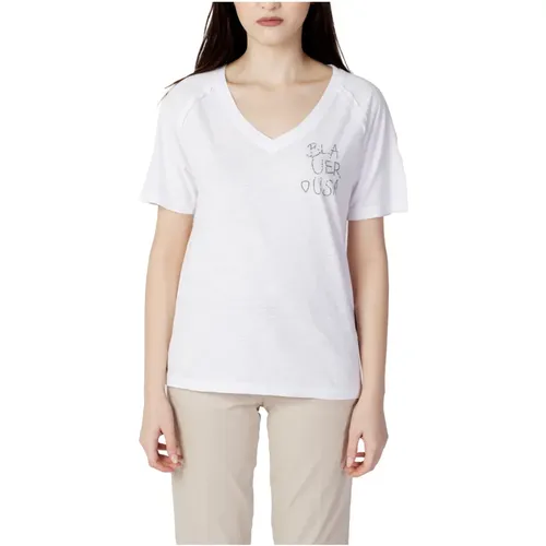 Side Logo Women`s T-Shirt , female, Sizes: 2XL, XS, S, M, L, XL - Blauer - Modalova