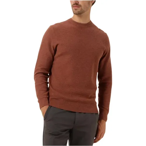 Rust Crew Neck Strickpullover , Herren, Größe: L - Profuomo - Modalova