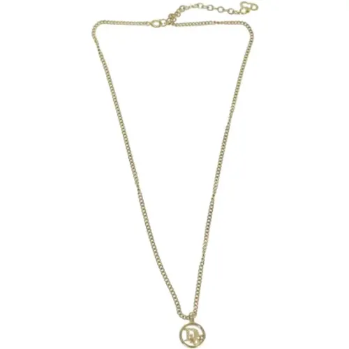 Pre-owned Metal necklaces , female, Sizes: ONE SIZE - Dior Vintage - Modalova