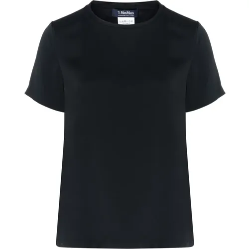 Silk T-Shirt Rebecca , female, Sizes: XS, L, S - Max Mara - Modalova