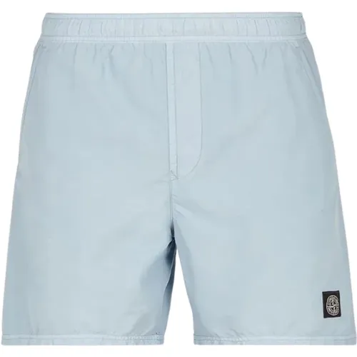 Kompass Logo Badeshorts 'Himmelblau' , Herren, Größe: M - Stone Island - Modalova