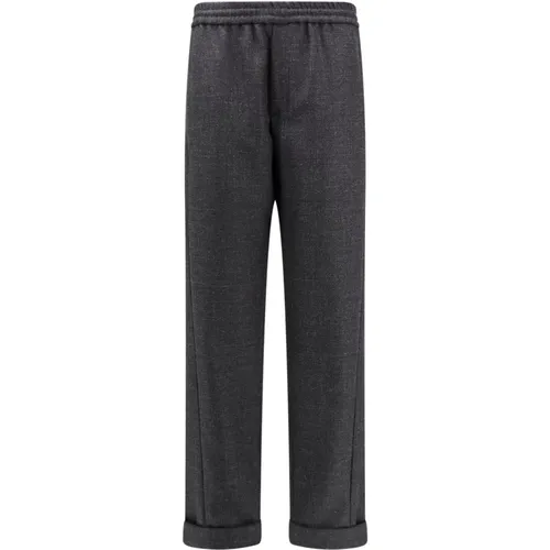 Grey Wool Trousers Elastic Waistband , male, Sizes: XL - Valentino - Modalova