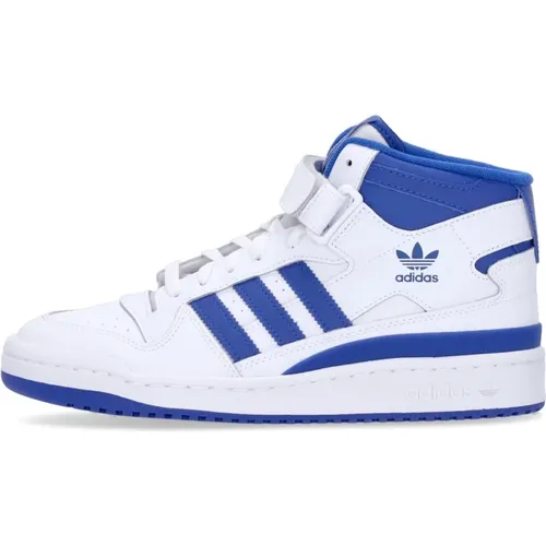 Forum Mid Basketballschuh Weiß/Blau , Herren, Größe: 44 EU - Adidas - Modalova