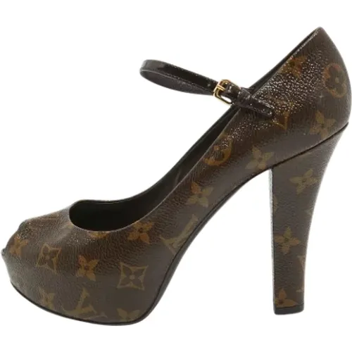 Pre-owned Coated canvas heels , female, Sizes: 4 1/2 UK - Louis Vuitton Vintage - Modalova