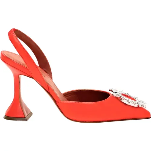 Tangerine Slingback Pumps , female, Sizes: 5 UK - Amina Muaddi - Modalova