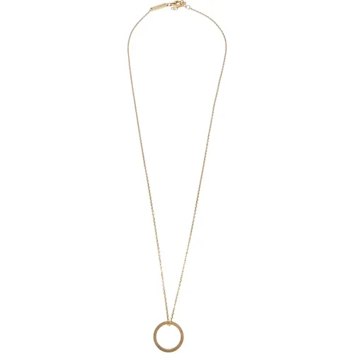 Gold Ring Necklace with Logo , female, Sizes: ONE SIZE - Maison Margiela - Modalova