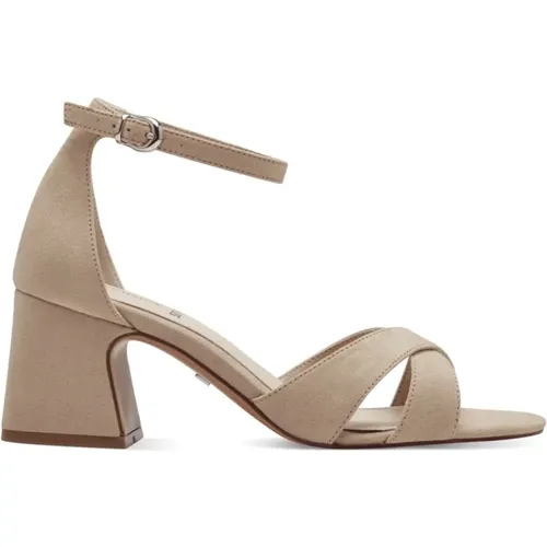 Elegante Taupe Flache Sandalen , Damen, Größe: 38 EU - s.Oliver - Modalova