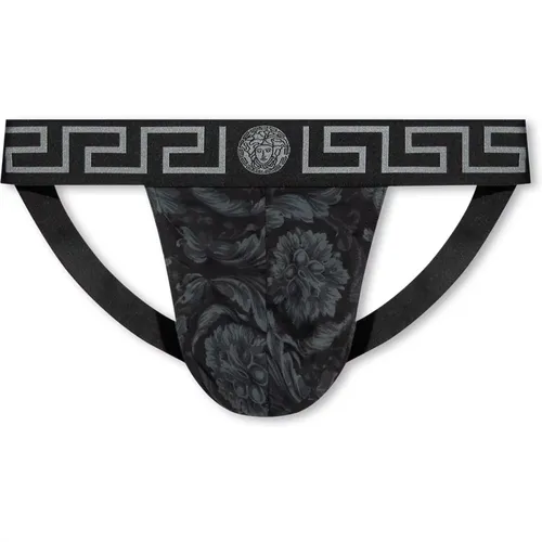 Cotton jockstrap , male, Sizes: L - Versace - Modalova