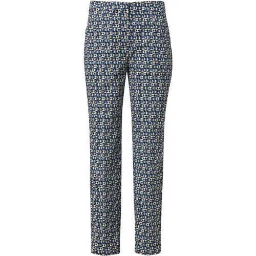 Slim Fit Viskose Stretch Hose , Damen, Größe: M - comma - Modalova