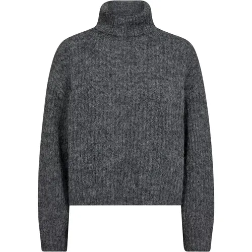 Grauer Melan Strick Rollkragenpullover , Damen, Größe: S - Co'Couture - Modalova