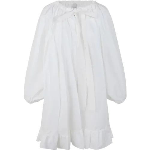 Frill Kleid in Weiß , Damen, Größe: S - Patou - Modalova