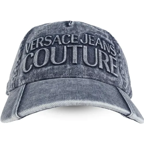 Denim-Kappe mit Schirm - Versace Jeans Couture - Modalova