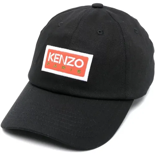 Schwarze Logo-Stickerei Kappe,Baseballkappe mit gesticktem Logo - Kenzo - Modalova