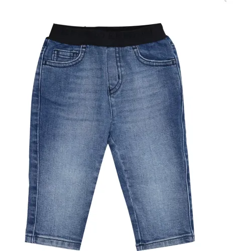 Blaue Stretch-Baumwoll-Denim-Jeans - Emporio Armani - Modalova
