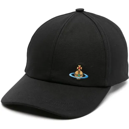 Orb Logo Embroidered Hat , male, Sizes: L - Vivienne Westwood - Modalova