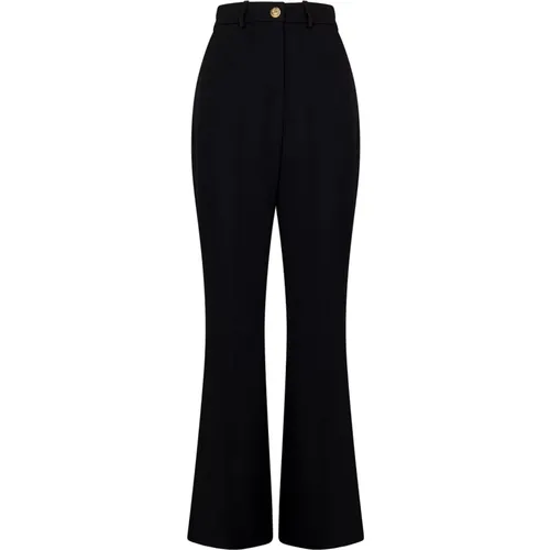 Wool High Waist Flared Trousers , female, Sizes: M - Balmain - Modalova