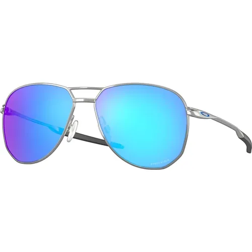 Contrail Sonnenbrille in Satin Silver/Prizm Sapphire , Herren, Größe: 57 MM - Oakley - Modalova