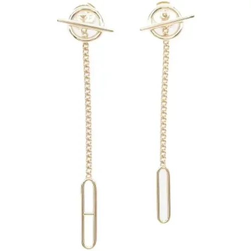 Pre-owned Rose Gold earrings , female, Sizes: ONE SIZE - Hermès Vintage - Modalova