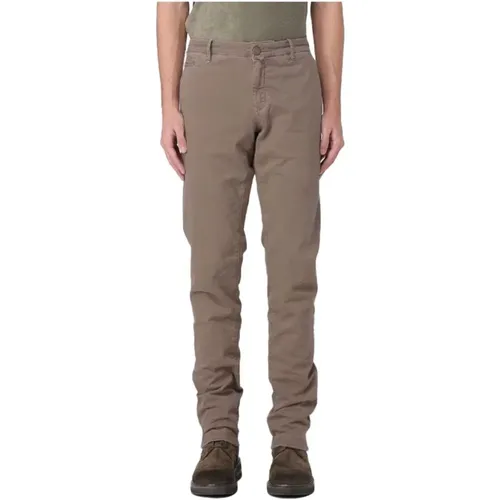 Slim Fit Haselnuss Chino Hose , Herren, Größe: W33 - Jacob Cohën - Modalova