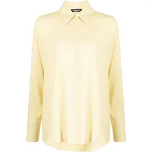 Shirts,Gelbes Viskosehemd mit Asymmetrischem Saum - Fabiana Filippi - Modalova