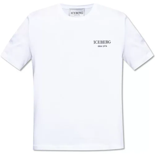 Marken T-Shirt , Herren, Größe: L - Iceberg - Modalova
