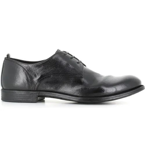 Schwarze Leder Derby Schuhe - Officine Creative - Modalova