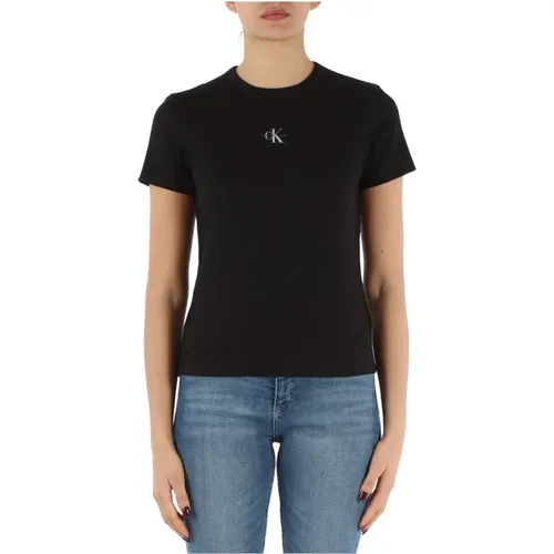 Stretch Baumwoll Ripp T-Shirt - Calvin Klein Jeans - Modalova