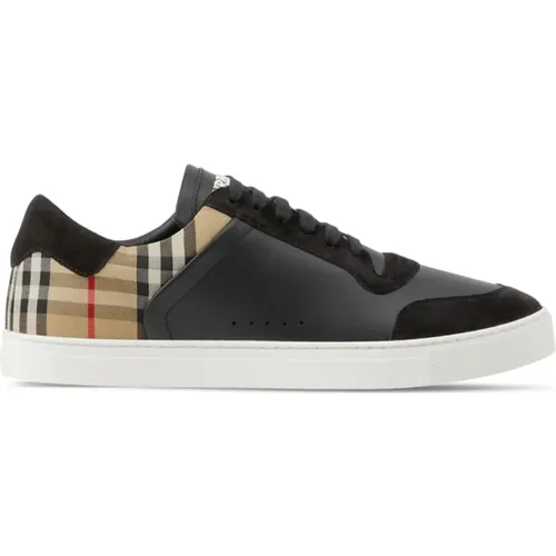 Schwarze Sneakers Stylische Schuhe , Herren, Größe: 40 EU - Burberry - Modalova