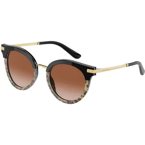 Stilvolle Round-Frame Sonnenbrille - Dolce & Gabbana - Modalova