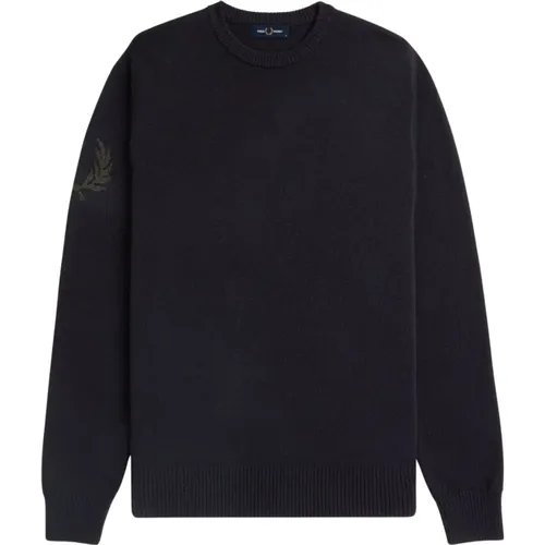 Lorbeerkranz Merinowolle Pullover , Herren, Größe: M - Fred Perry - Modalova