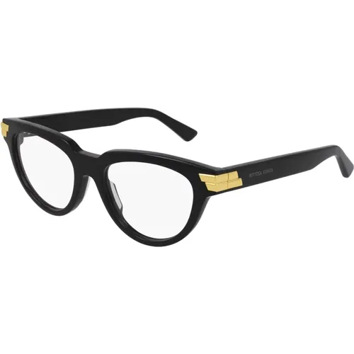 Schwarze Brillengestelle , unisex, Größe: 52 MM - Bottega Veneta - Modalova