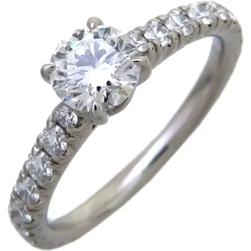 Pre-owned Platinum rings , female, Sizes: ONE SIZE - Cartier Vintage - Modalova