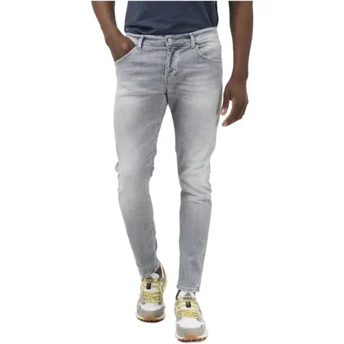 Graue Stretch Denim Hose Italien , Herren, Größe: W33 - Dondup - Modalova