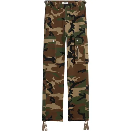 Camouflage Cargo Pants , male, Sizes: M - Celine - Modalova