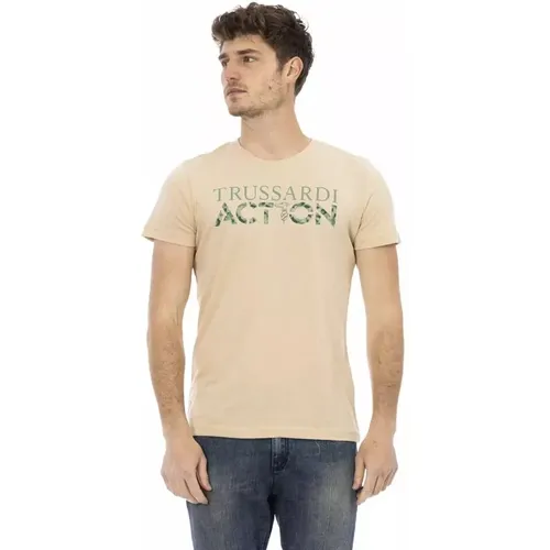 Elegantes Kurzarm-T-Shirt , Herren, Größe: L - Trussardi - Modalova