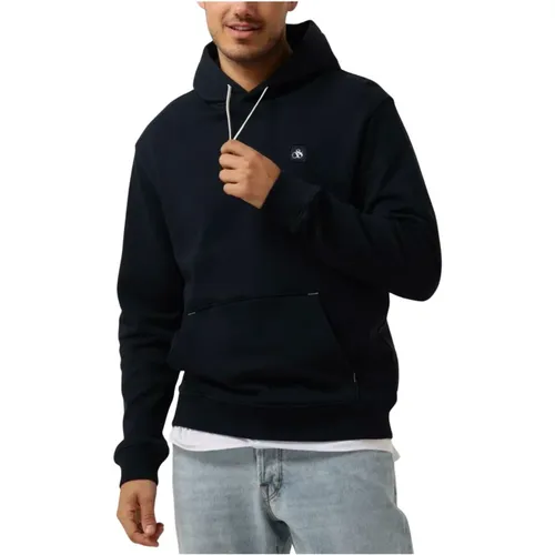 Logo Badge Hoodie Pullover , Herren, Größe: M - Scotch & Soda - Modalova